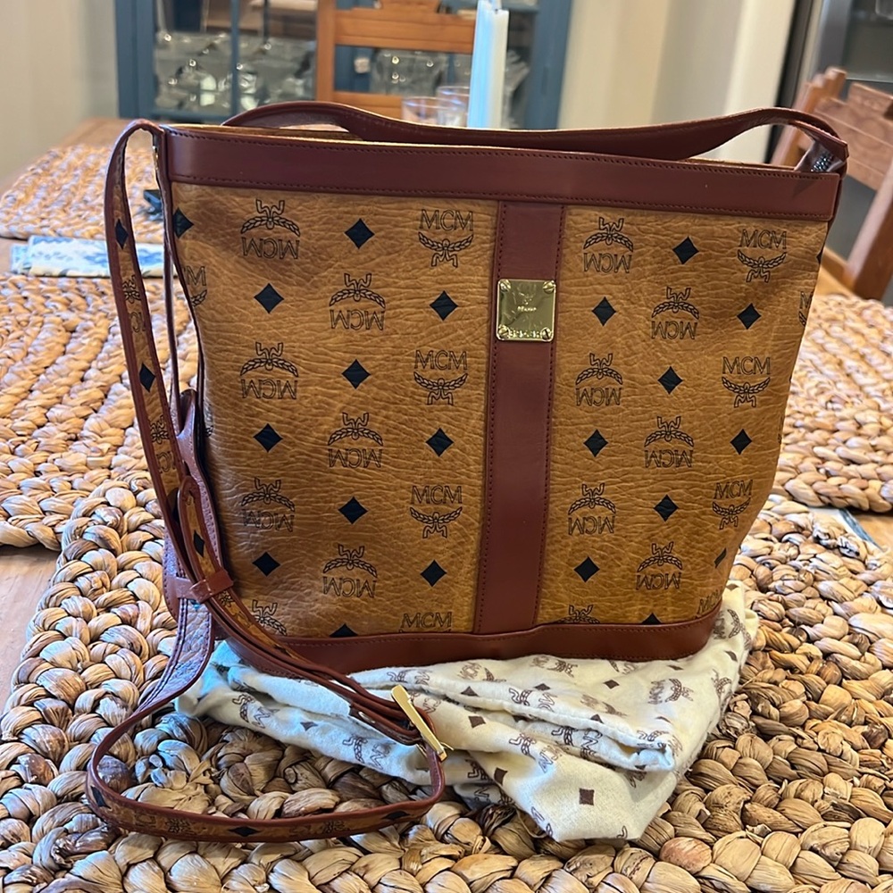 MCM Vintage Visetos Crossbody Bag